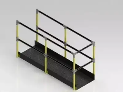 Handrail Industrial Model 1 Free 3D model