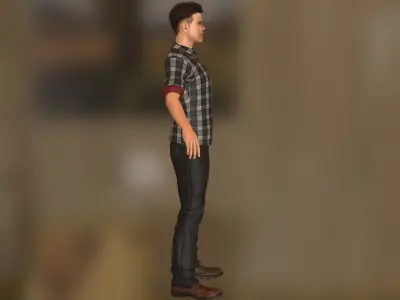 BradPitt Low-poly 3D model