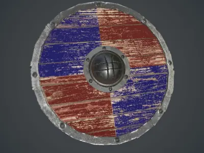 Viking shields Free low-poly 3D model