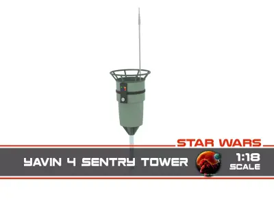 Yavin 4 Sentry Tower 1-18 scale Kenner Hasbro 3D print model