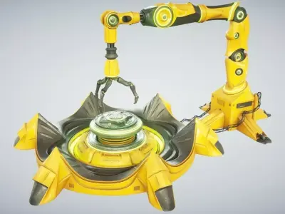 Sci Fi Industrial Robot 3D model