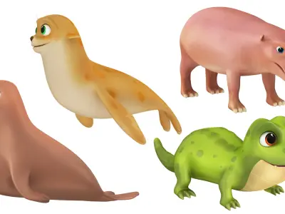  Mega Cartoon Sea Creatures 40 in 1 Collection 