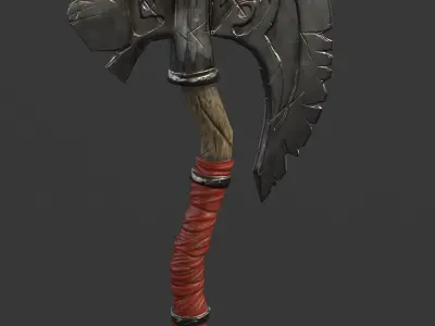 stylize axe  Low-poly 3D model