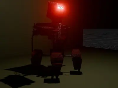 Robot machine Low-poly 3D model purchase