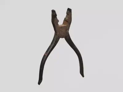 Rusty Tool Pliers 3D scan PBR 4K textures Low-poly 3D model