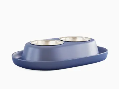 Plastic Pet Bowl 01 3D model