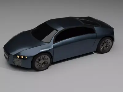 Buggati Low Poly Game ready Low-poly 3D model