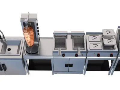 3D model Commercial Kitchen Appliances Collection 3D model