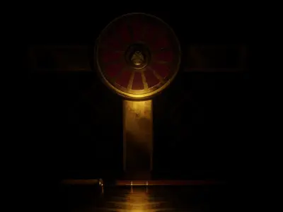 Antique Byzantine Sword and Shield Free low-poly 3D model