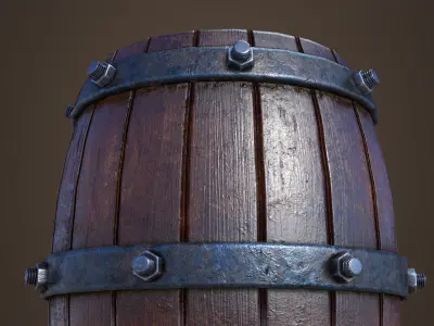 Unusual barrel Low-poly 3D model