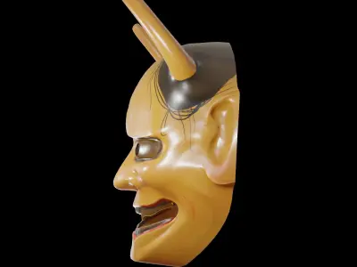 Noh Theatre  Mask Japanese Hannya mask 3D model