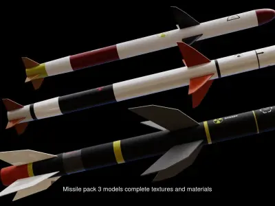 Rocket 3D models  3D Model Pack purchase
