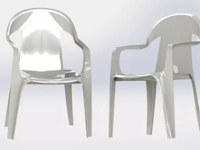Plastic chair - SolidWorks 3D model