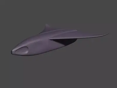 alien spaceship Low-poly 3D model