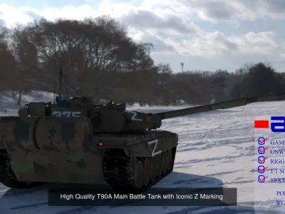 Iconic Z Marking T90A Collection 3D Model Pack