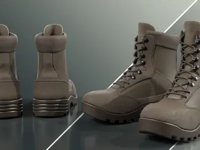 Military and Tactical Boots Free 3D model