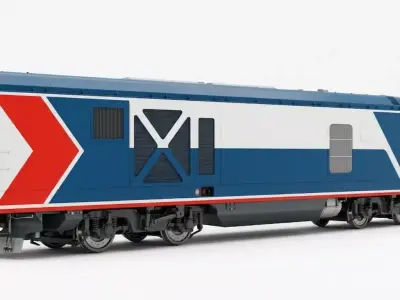 Modern Diesel Electric Locomotive 3D model