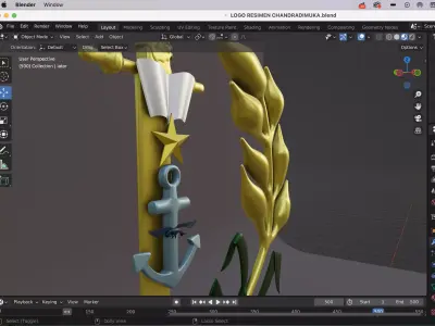 3D LOGO RESIMEN CHANDRADIMUKA 3D model