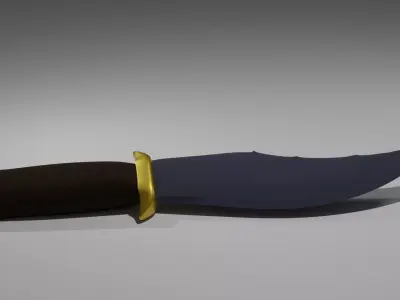 knife Free low-poly 3D model 9