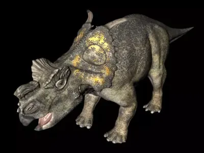 Triceratops dinosaur  Low-poly 3D model