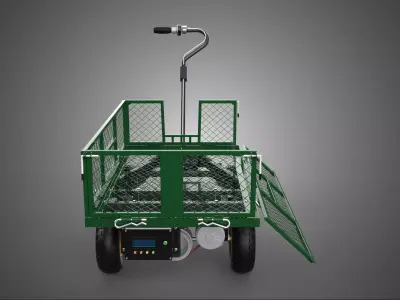 GARDEN AGRICULTURE FARM ELECTRIC CART WAGON TROLLEY WHEELBARROW 3D model