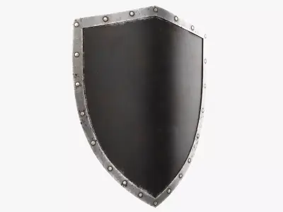 Wooden shield  Low-poly 3D model
