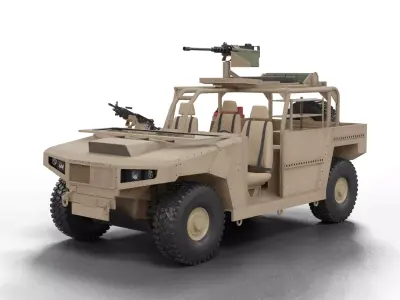Light Tactical Vehicle Aquus AREG  Free 3D model