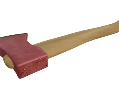 Safety Axe 3D Realistic Tool Asset with PBR Textures 3D model