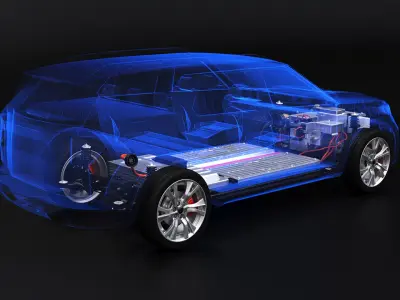  Generic Electric Car FWD Chassis X-Ray 