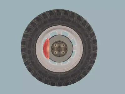 Car-Truck Wheel DD Low-poly 3D Model Low-poly 3D model