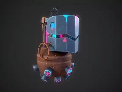 Jinx Granade Low-Poly 3D Model Free low-poly 3D model