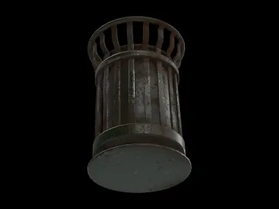 trash bin 01 3D model