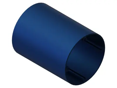 Aluminum Extruded Round Post with Screw Ports MOD AL017e Low-poly 3D model
