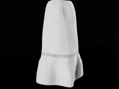 1890s Petticoat Low-poly 3D model