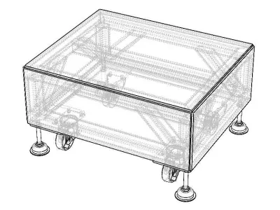 Platform Trolley Base Only 3D model