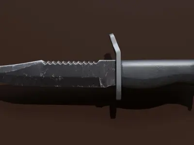 Combat Knife Low-Poly 3D Model Low-poly 3D model buy