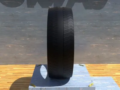 ORTAS TIRE NO 19 GAME READY Low-poly 3D model