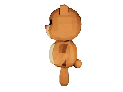 Brown Bear Low-poly 3D model purchase