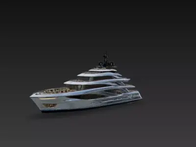 Futuristic Luxury Mega Super Yacht 3D print model
