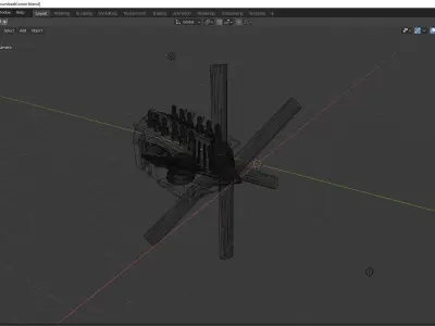 SteamPunk Engine Low-poly 3D model