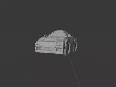 red car Low-poly 3D model get