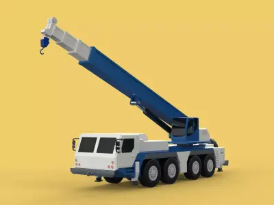 RESCUE CRANE TRUCK SAR LIFTING LORRY RIG EMERGENCY DUTY VEHICLE 3D model