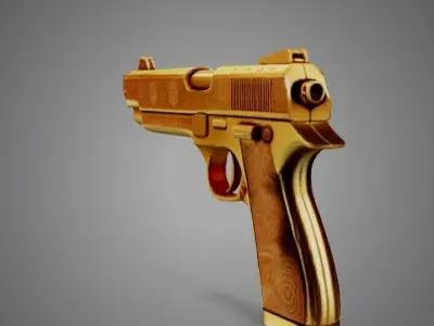 Golden Gun 3D model
