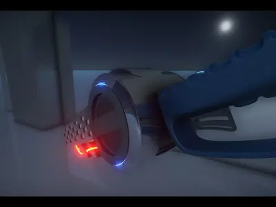 Stun Gun Low-poly 3D model