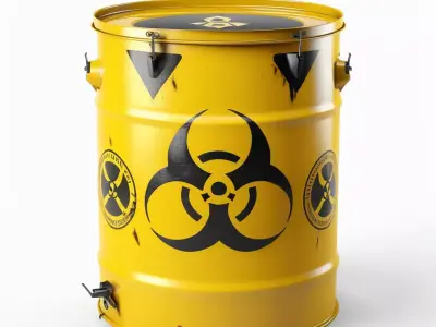 Industrial Biohazard Waste Barrel 3D model