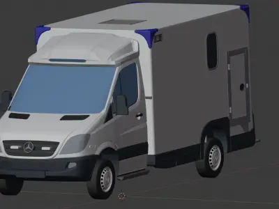 Ambulance Sprinter DUTCH Low-poly 3D model