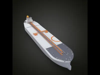 Tanker Ship 3D model