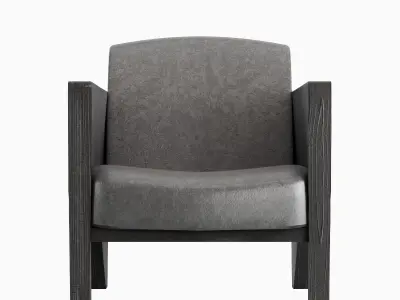 Modern Leather Armchair 04 3D model