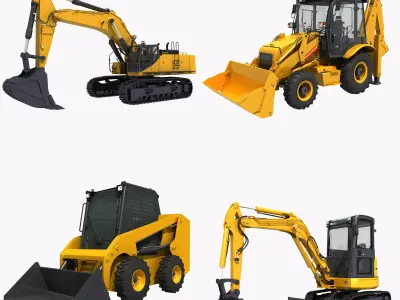 Collection Construction Vehicles 02 3D model