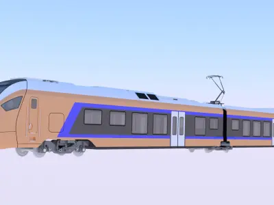Stadler Flirt and Hitachi HTR 412 3D Model Pack